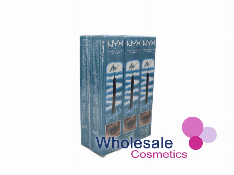 6 x NYX Professional Makeup Vivid Brights Matte Liquid Eyeliner - 01 CYAN SIMP